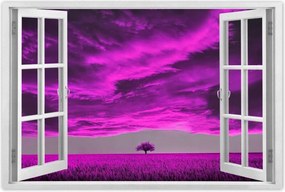 Poszterek 90x60 Lila tájkép
