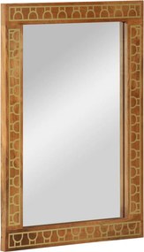 vidaXL tömör mangófa és üveg fürdőszobatükör 50 x 70 x 2,5 cm