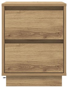 Éjjeli Szekrények LED világítással 2 db Kézműves tölgy 39x34.5x50 cm