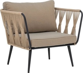 Bézs párnázott kerti fotel Pavone – Bloomingville