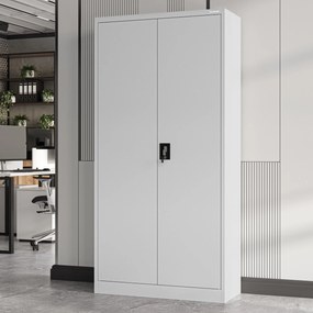 Fém iratszekrény JAN, 900 x 1850 x 400 mm, szürke