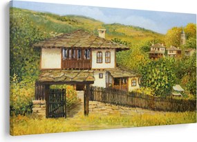 Kép - Házak nyáron (90x60 cm)