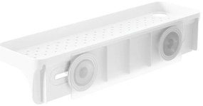 Fehér öntapadós újrahasznosított műanyag fürdőszobai polc Flex Adhesive – Umbra