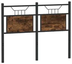 füstös tölgy színű szerelt fa és acél fejtámla 120 cm
