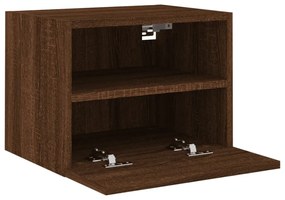 barna tölgy színű szerelt fa fali TV-szekrény 40 x 30 x 30 cm