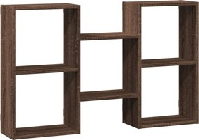 vidaXL barna tölgyszínű szerelt fa fali polc 96 x 18 x 60 cm