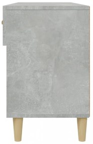 betonszürke szerelt fa cipőszekrény 102x35x55 cm