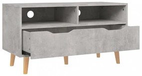 betonszürke szerelt fa TV-szekrény 90 x 40 x 48,5 cm