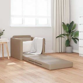 vidaXL Földi kanapéágy 2 az 1-ben Kávébarna 74x77x81 cm Műbőr