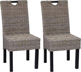 vidaXL 2 db Kubu rattan mangófa étkezőszék