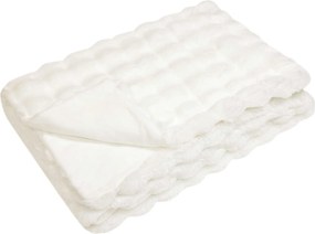 vidaXL Csúszásgátló műszőrme takaró Olite Fehér 130 x 150 cm