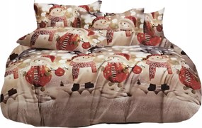 Karácsonyi Ágyneműhuzat 160X200 Szatén Gyerek Hóemberrel 2 Párnahuzat 70X80