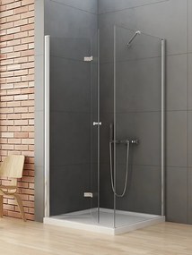 New Trendy New Soleo zuhanykabin 90x80 cm négyszögletes króm fényes/átlátszó üveg D-0148A/D-0088B