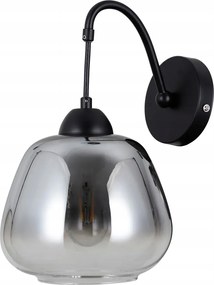 Fali lámpa Italux Felis Fekete matt üveg kl. Füst E27 40W