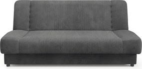 Ágyazható kanapé sötétszürke színben, kordbársony kárpittal PIANO