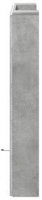 betonszürke áthidalószekrény LED-világítással 100x16,5x103,5 cm