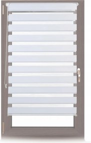 Roló ablakra Éjjel-nappal 80 x 156 cm Átlátszó Fehér