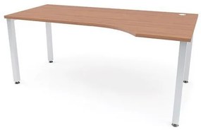Abonent ergo irodai asztal, 180 x 100 x 75 cm, jobbos kivitel, Oxford cseresznye mintázat