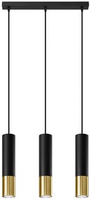 SOLLUX SL-0954 LOOPEZ Hengeres Függesztett Lámpa Fekete, Arany GU10 IP20