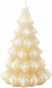 Karácsonyfa gyertya Happy XMas Ecru 150x100 mm Bartek Candles 1 db