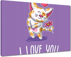 Vászonkép 70x50 Cica