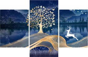 Szarvas képe teliholdkor (90x60 cm)