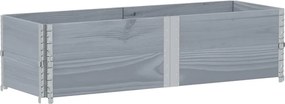 vidaXL 2 db szürke tömör fenyőfa raklapmagasító 150 x 50 cm