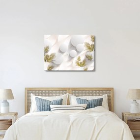 Kép - 3D körök virágokkal (70x50 cm)