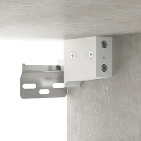 betonszürke falra szerelhető TV-szekrény 80 x 30 x 41 cm