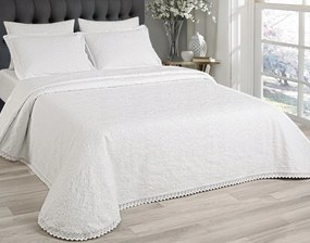 Ágytakaró 200x220 Fust 295 fehér csipkés+2párnahuzat