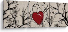 Kép - egy szerelmes pár (órával) (90x30 cm)