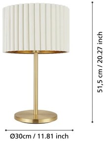 Eglo 39766 - Asztali lámpa TAMARESCO 1xE27/40W/230V fehér