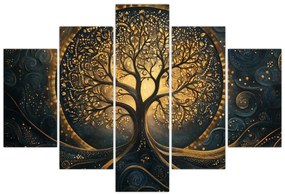 Kép – Arany aurájú fa (150x105 cm)
