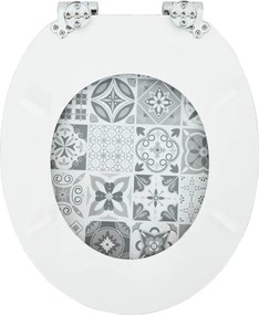 Lágy záródású WC ülőke 2 pcs Kék és fehér porcelán 44 x 38 cm