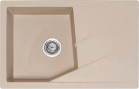 Linea Plus Metalac 188620 Gránit Mosogatótálca - Extra mély, Csepegtetőtálcás, Pezsgő