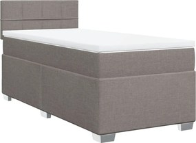 vidaXL tópszínű szövet rugós ágy matraccal 90 x 190 cm