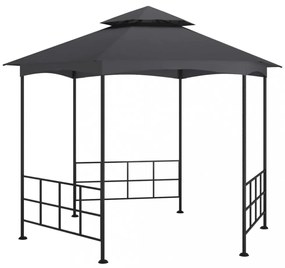 antracitszürke pavilon oldalfalakkal 3,1 x 2,7 m