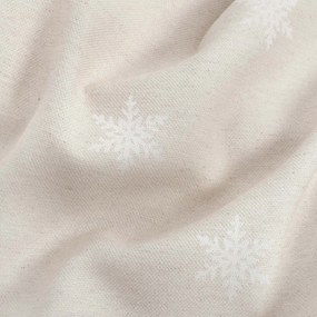 Goldea karácsonyi párnahuzat natura - hópelyhek természetes alapon 40 x 40 cm