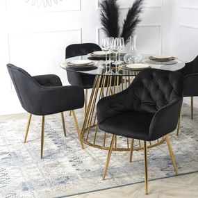 Kerek Üveg Étkezőasztal. OLIVIER 120 cm