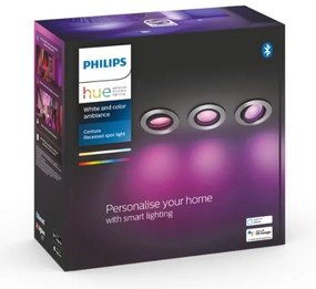 Philips - KÉSZLET 3x LED RGB Dimmelhető beépíthető lámpa Hue 1xGU10/5,7W/230V