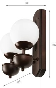 Brilagi - LED Fali lámpa COTTAGE 2xG9/40W/230V bükkfa/fehér