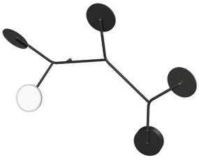 Fali lámpa Ballon 5 A, többféle változat - TUNTO Modell: arany keret / 24k arany, rögzítő rész fekete, fekete panelek