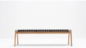 Fekete-natúr színű pad Klupa - Gazzda