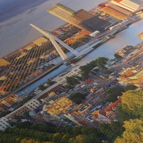 Kép - panoráma Rotterdam, Hollandia (120x50 cm)