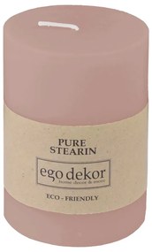 Friendly púder rózsaszín gyertya, égési idő 37 óra - Rustic candles by Ego dekor