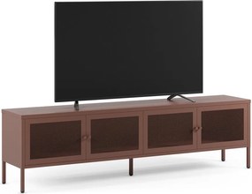 Borvörös fém TV-állvány 160x50x35 cm Fayna – Marckeric