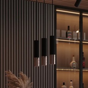 Sollux SL.0946 - Csillár zsinóron LOOPEZ 1xGU10/10W/230V fekete/réz