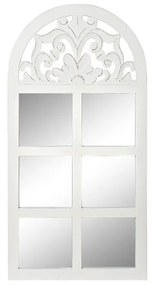 Vintage ablak keretes nagy fali tükör fehér 162 cm