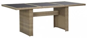 vidaXL 9 részes barna kültéri polyrattan étkezőgarnitúra