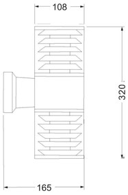 Maytoni O576WL-02GR - Kültéri fali lámpa BRONX 2xE27/60W/230V IP54 antracit